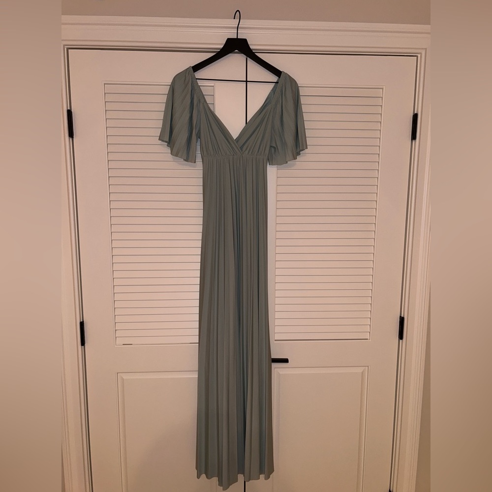 Sea blue maxi dress